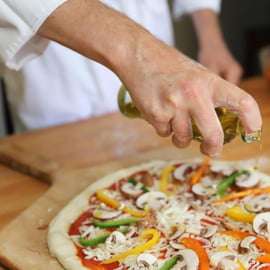 Clase de pizza y pan en Lucca en un restaurante local